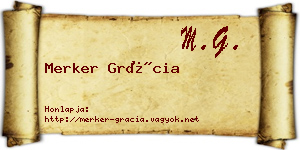 Merker Grácia névjegykártya